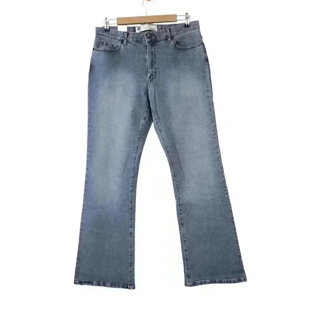NWT Gap Jeans Size 12 Low Rise Flare Stretch Denim Medium Wash Classic 90s Y2K